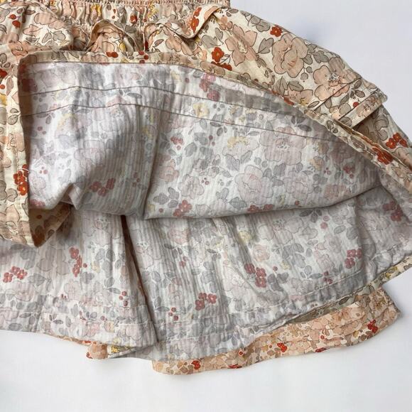 Rabbit + Bear Organic Cotton Girl Dress 3T Cottagecore Floral Smocked Ruffle - Picture 4 of 5